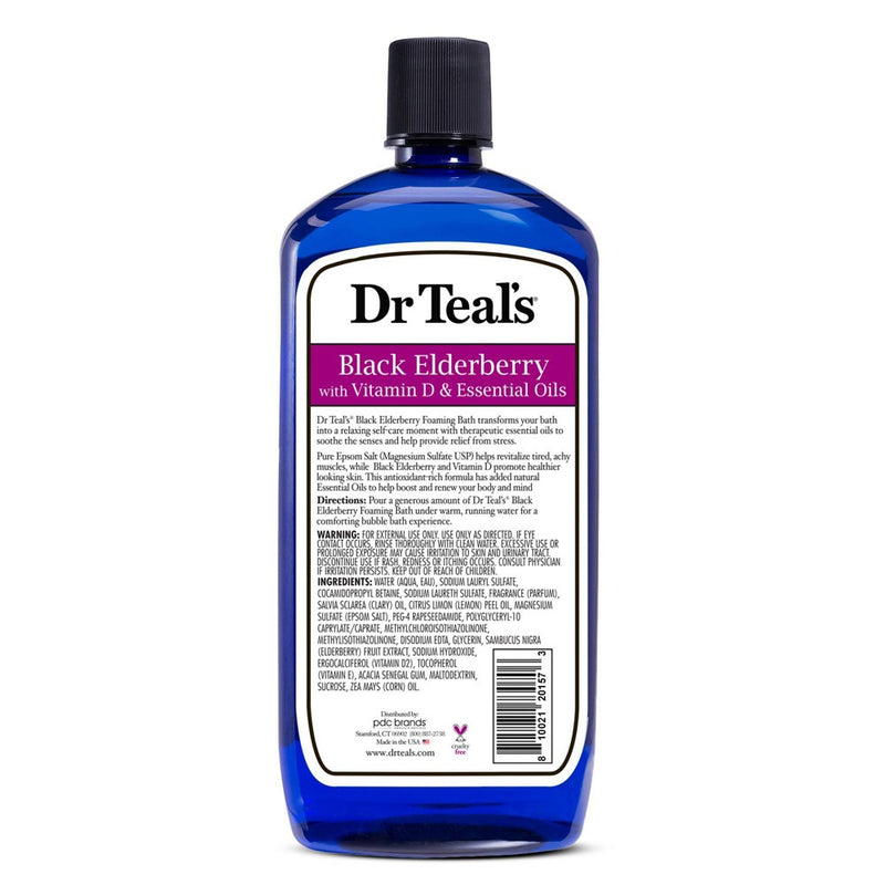 Dr Teal's Boost & Renew Elderberry Foaming Bubble Bath - 34 fl oz
