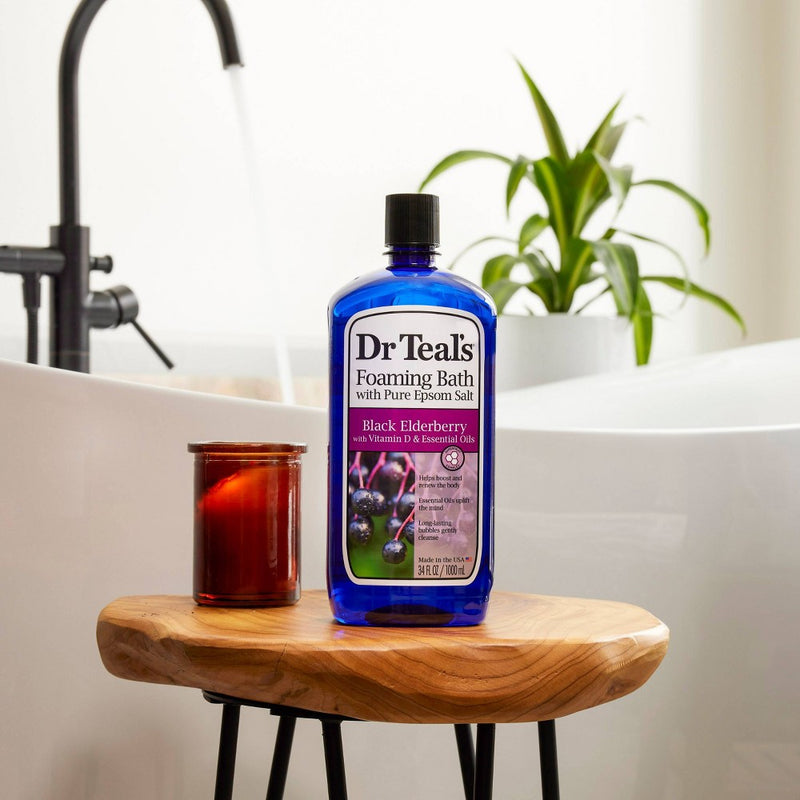 Dr Teal's Boost & Renew Elderberry Foaming Bubble Bath - 34 fl oz