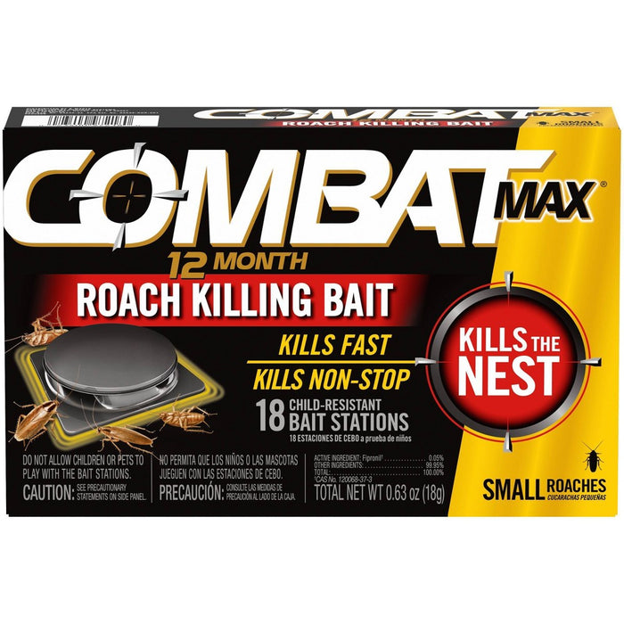 Combat Max 12 Month Roach Killing Bait Small Roach Bait Station - 18ct