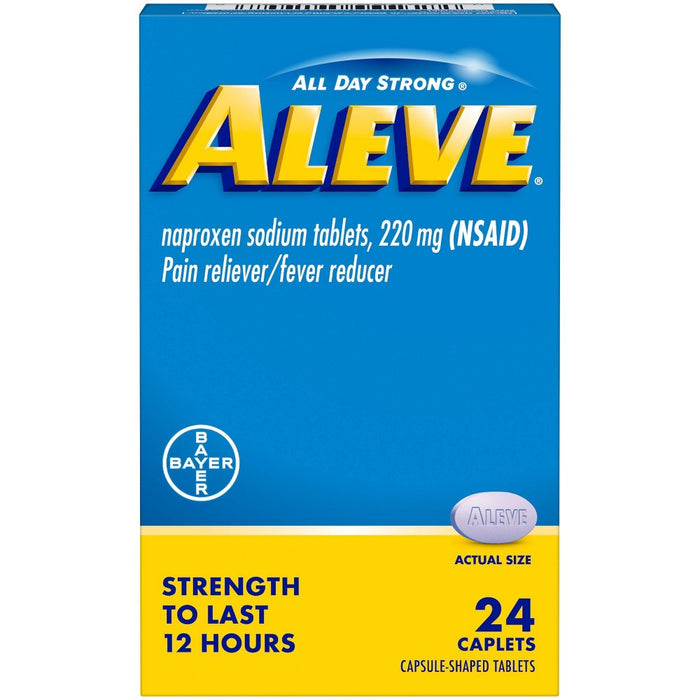Aleve Naproxen Sodium Pain Reliever Caplets (NSAID) - 24ct