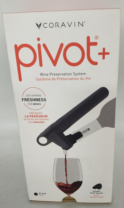 Coravin Pivot Plus Wine Preserver + Aerator - Black