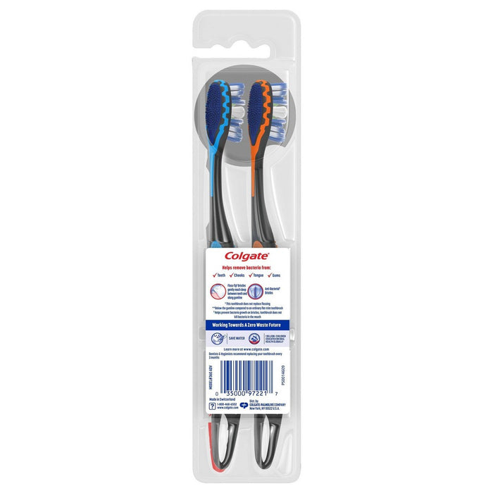 Colgate 360 Total Advanced Floss-Tip Bristles Toothbrush - Soft - 2ct