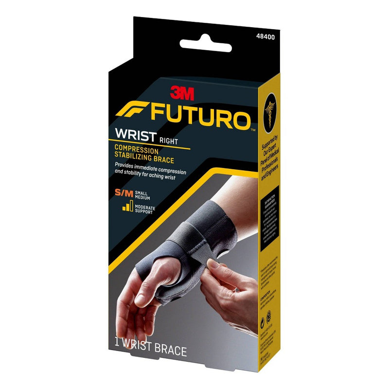 FUTURO Compression Stabilizing Wrist Brace, Right Hand, S/M