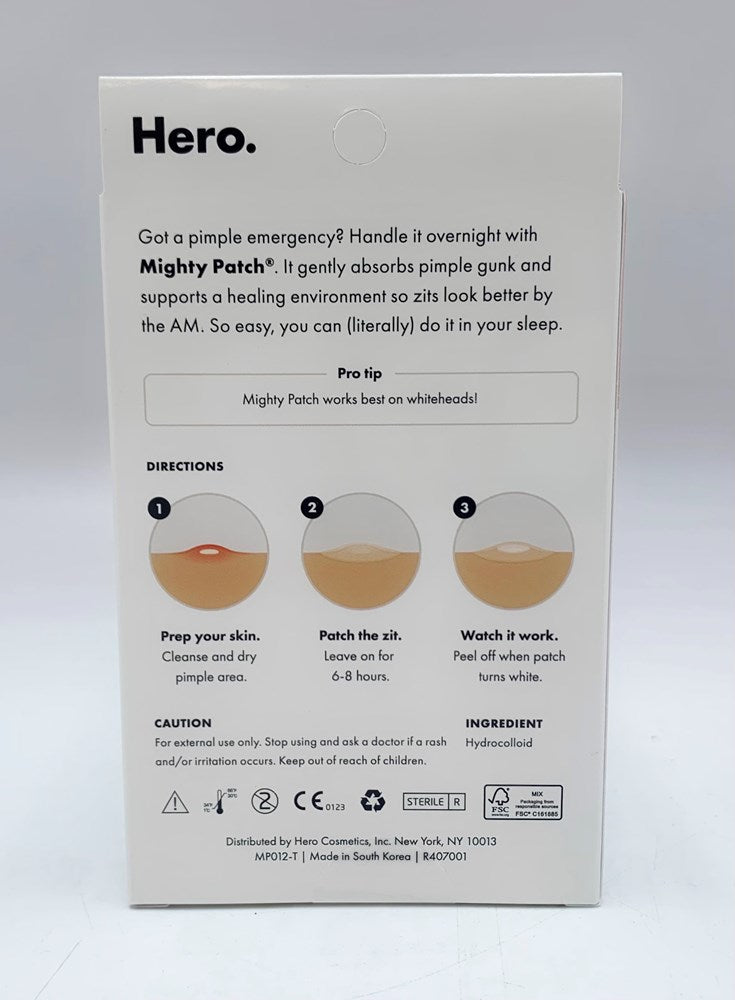 Hero Cosmetics Original Mighty Acne Patch - 24ct - Exp: 11/3/2025 (or later)