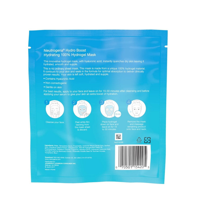 4 PACK Neutrogena Moisturizing Hydro Boost Hydrating Face Mask - 1oz
