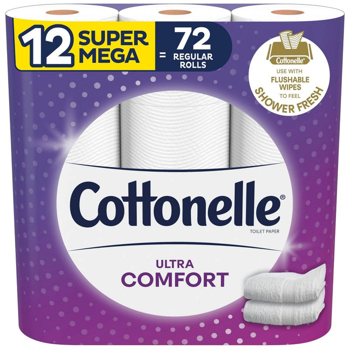 Cottonelle Comfort Care Toilet Paper - 12 Super Mega Rolls/402 Sheets per Roll