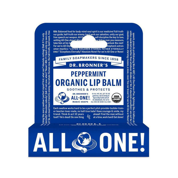 Dr. Bronner's Organic Lip Balm Peppermint - .15oz