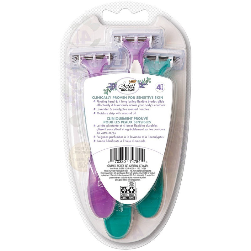 BiC Soleil Escape Women's 4-Blade Disposable Razors - 4ct