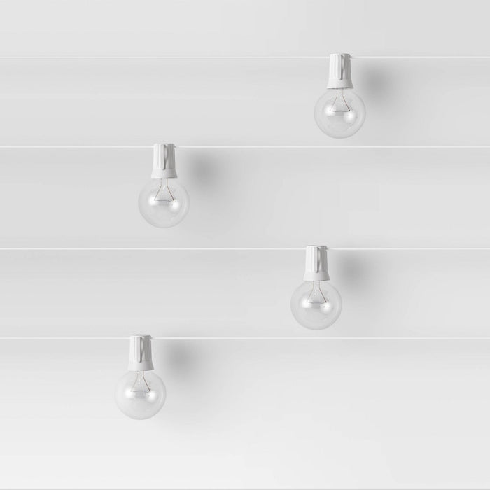 20ct Incandescent Outdoor String Lights G40 Clear Bulbs - White Wire - Room Essentials™