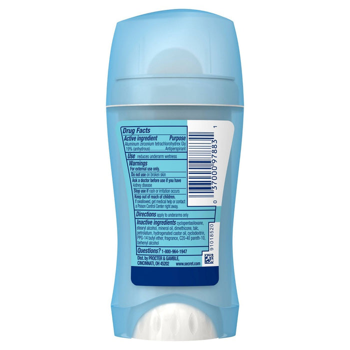 Secret Invisible Solid Antiperspirant & Deodorant - Waterlily Scent - 2.6oz