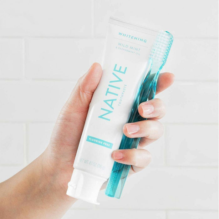 Native Whitening Wild Mint & Peppermint Oil Fluoride Free Toothpaste - 4.1oz