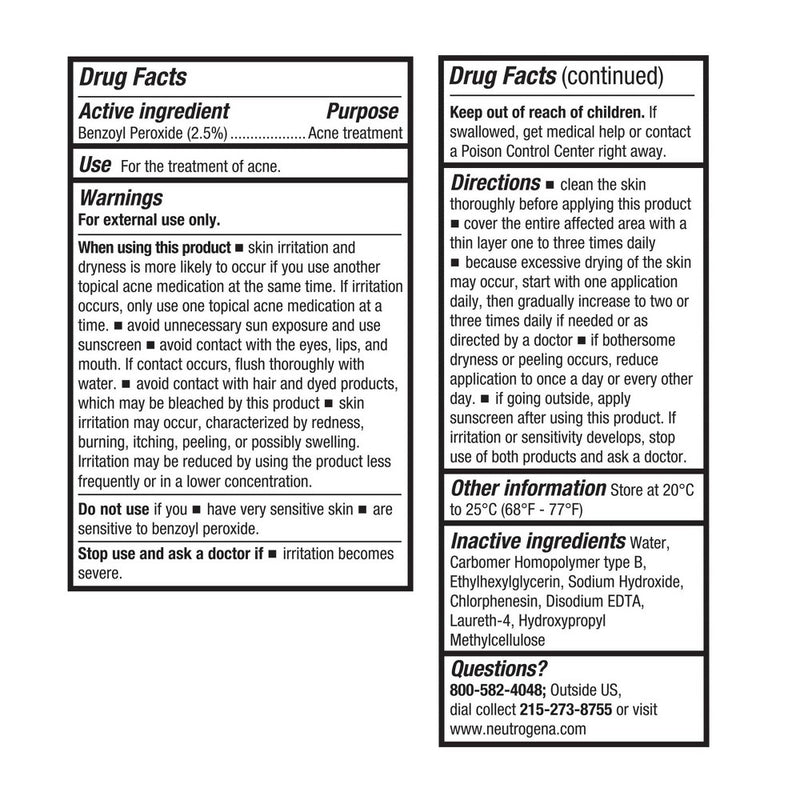 Neutrogena Stubborn Acne Morning Treatment - 2oz EXP. 09/2024