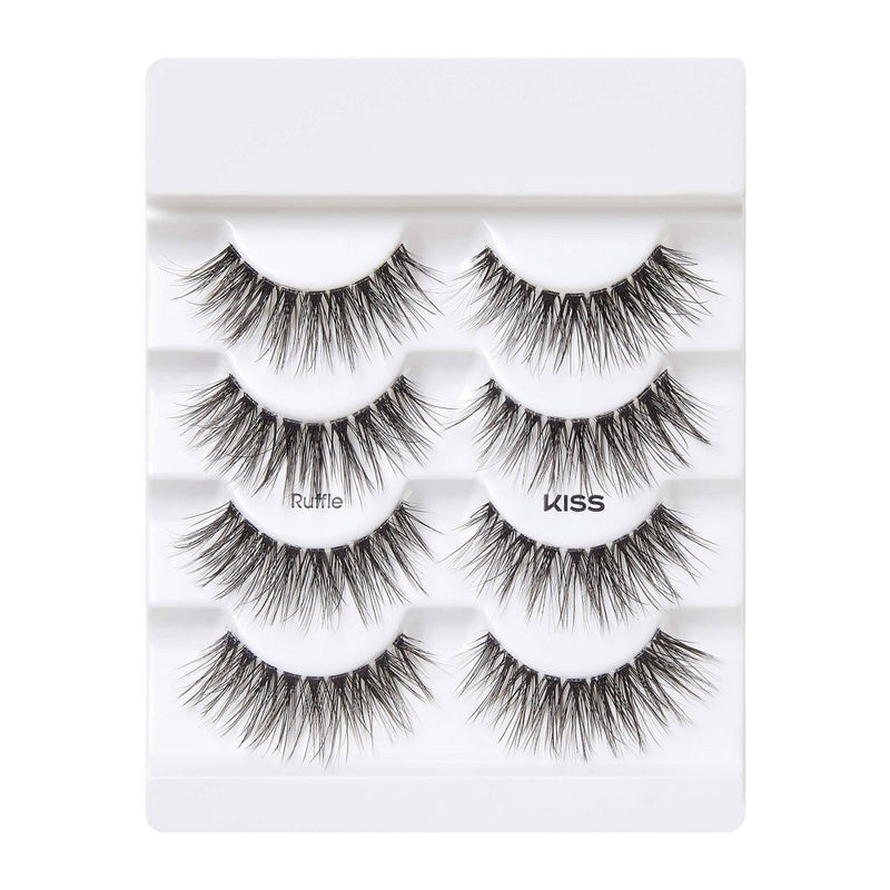 Kiss Lash Couture Naked Drama Collection Fake Eyelashes - Ruffle - 4 Pairs