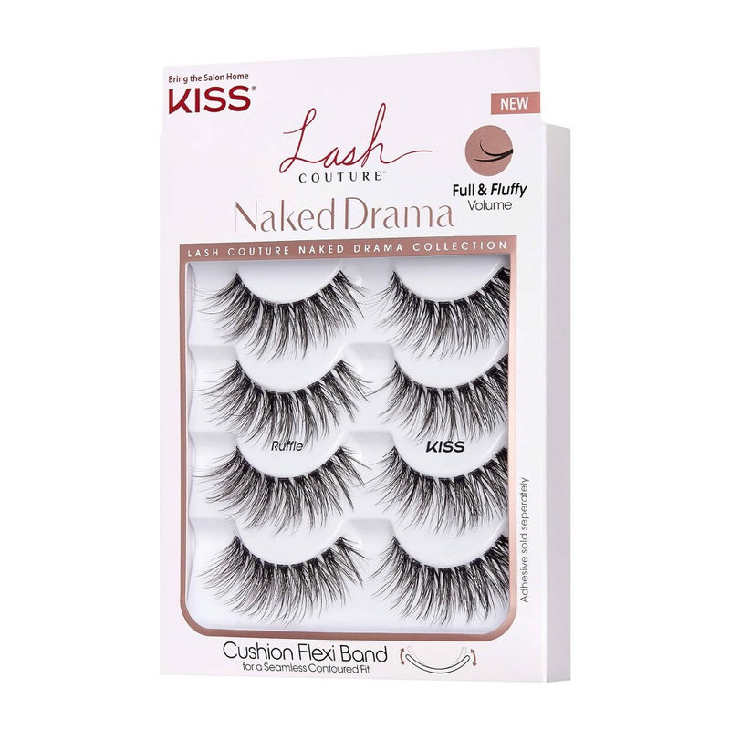 Kiss Lash Couture Naked Drama Collection Fake Eyelashes - Ruffle - 4 Pairs