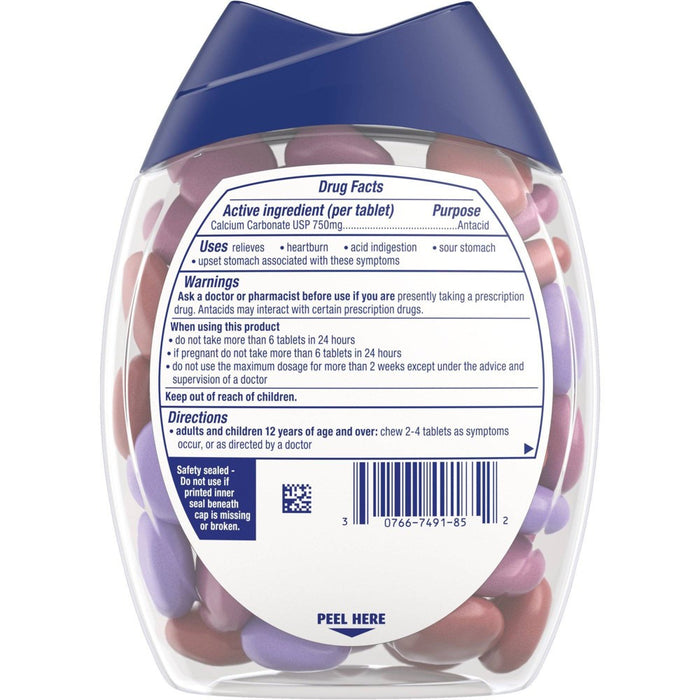 Tums Chewy Bites Extra Strength Antacid Assorted Berry 60ct