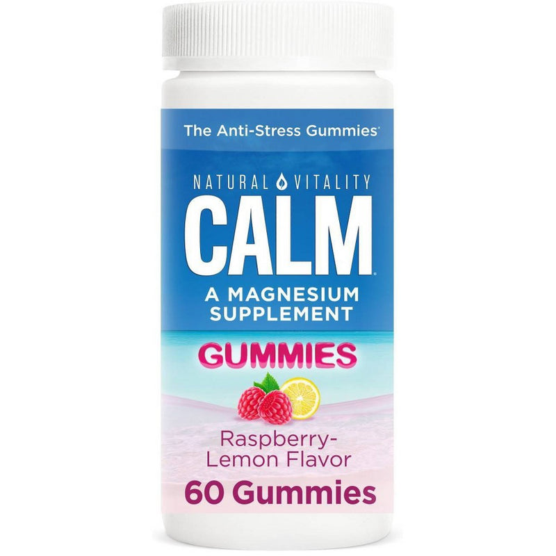 Natural Vitality Natural Calm Gummies - Raspberry Lemon - 60ct EXP:06/2026