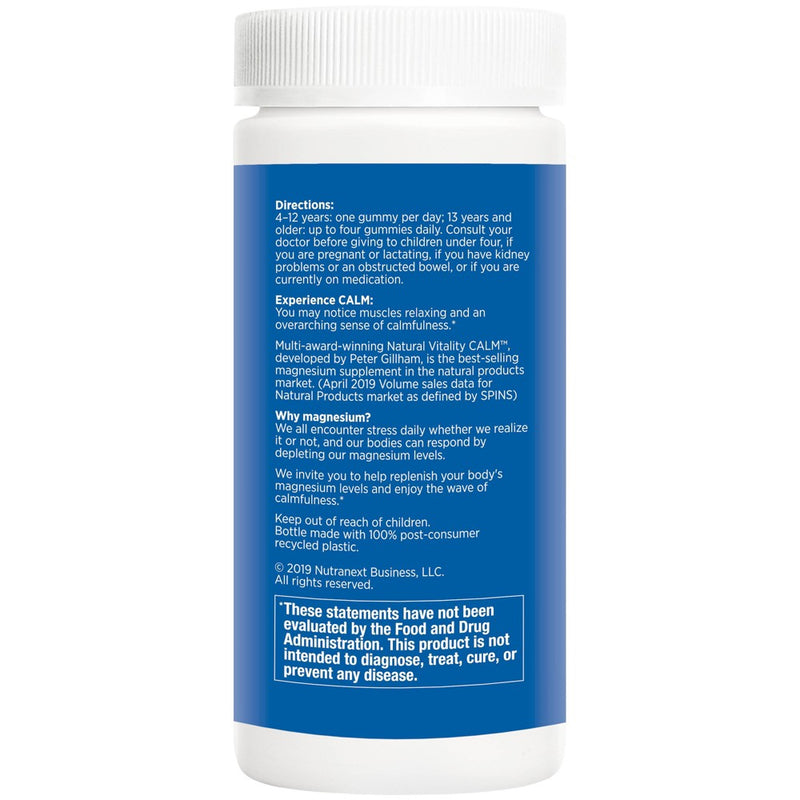 Natural Vitality Natural Calm Gummies - Raspberry Lemon - 60ct EXP:06/2026
