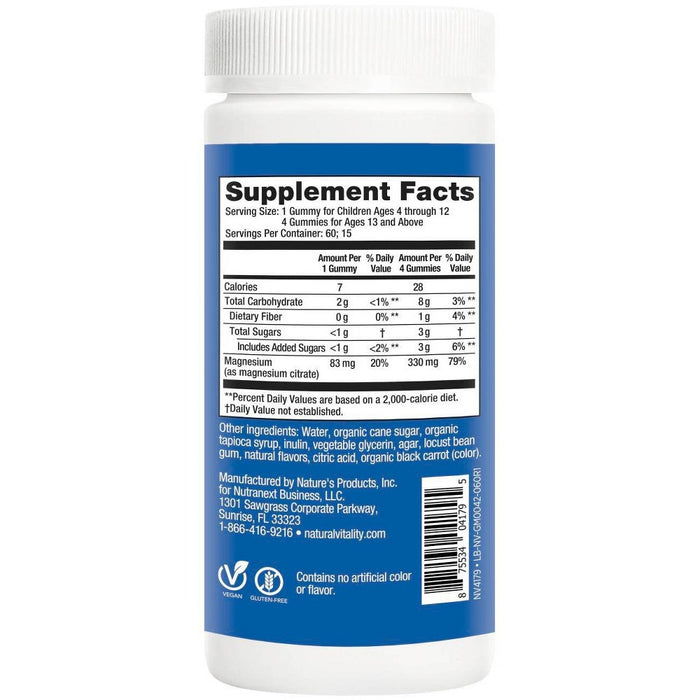 Natural Vitality Natural Calm Gummies - Raspberry Lemon - 60ct