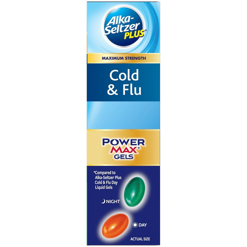 Alka-Seltzer Plus PowerMax Day/Night Cough, Cold & Flu Liquid Gels EXP 01/2026