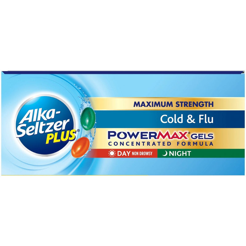 Alka-Seltzer Plus PowerMax Day/Night Cough, Cold & Flu Liquid Gels EXP 01/2026