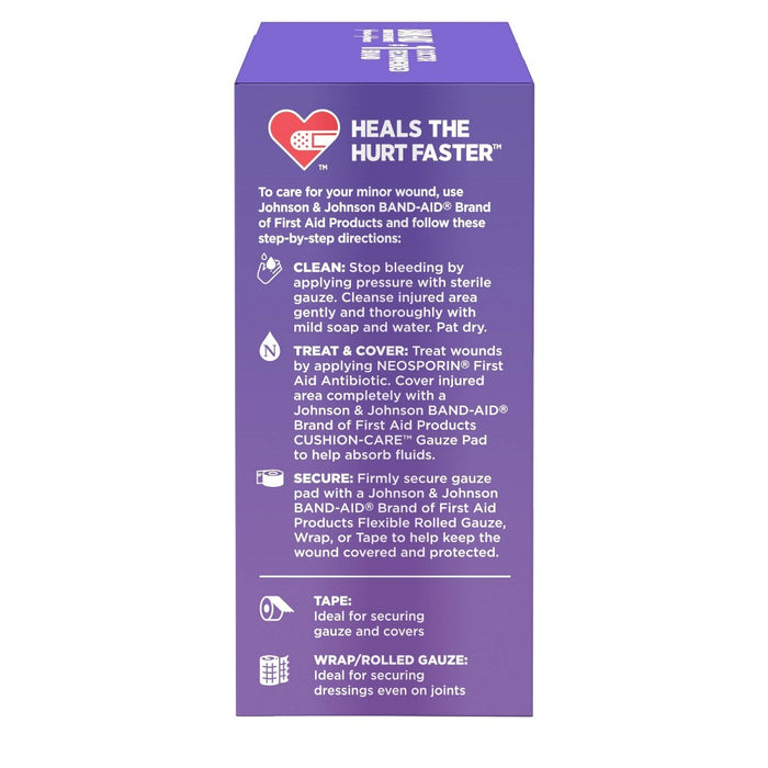 Band-Aid Brand Cushion Care Gauze Pads, Medium, 3 in x 3 in - 10 ct