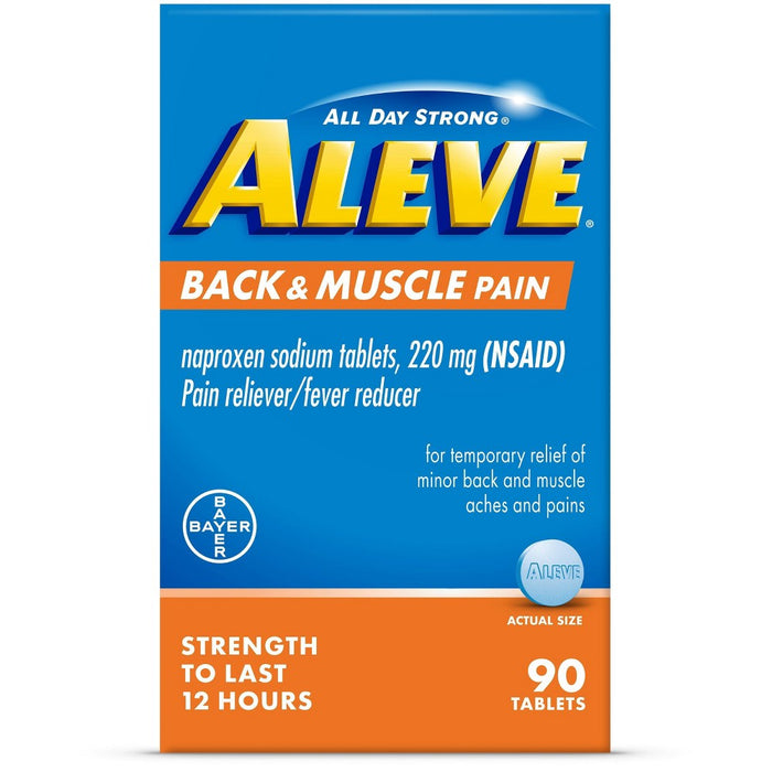 Aleve Naproxen Sodium Pain Reliever Back and Muscle Pain Tablet (NSAID) - 90ct