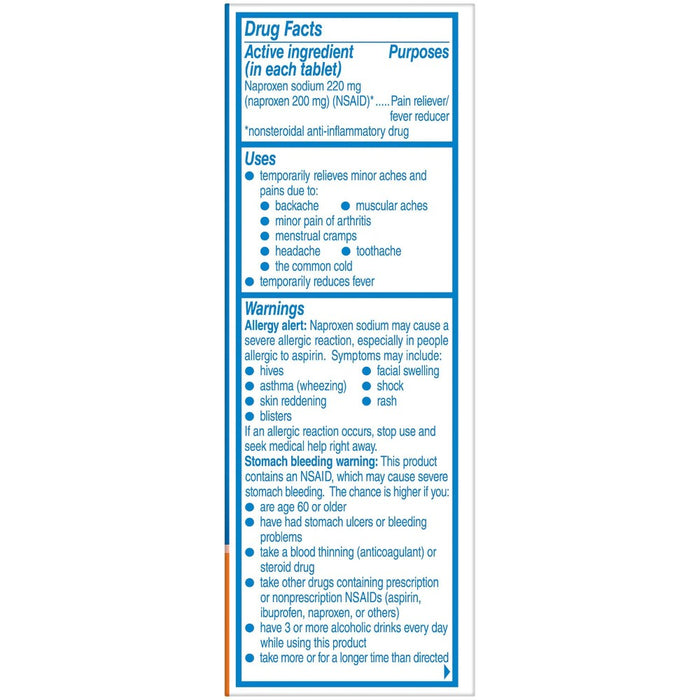 Aleve Naproxen Sodium Pain Reliever Back and Muscle Pain Tablet (NSAID) - 90ct