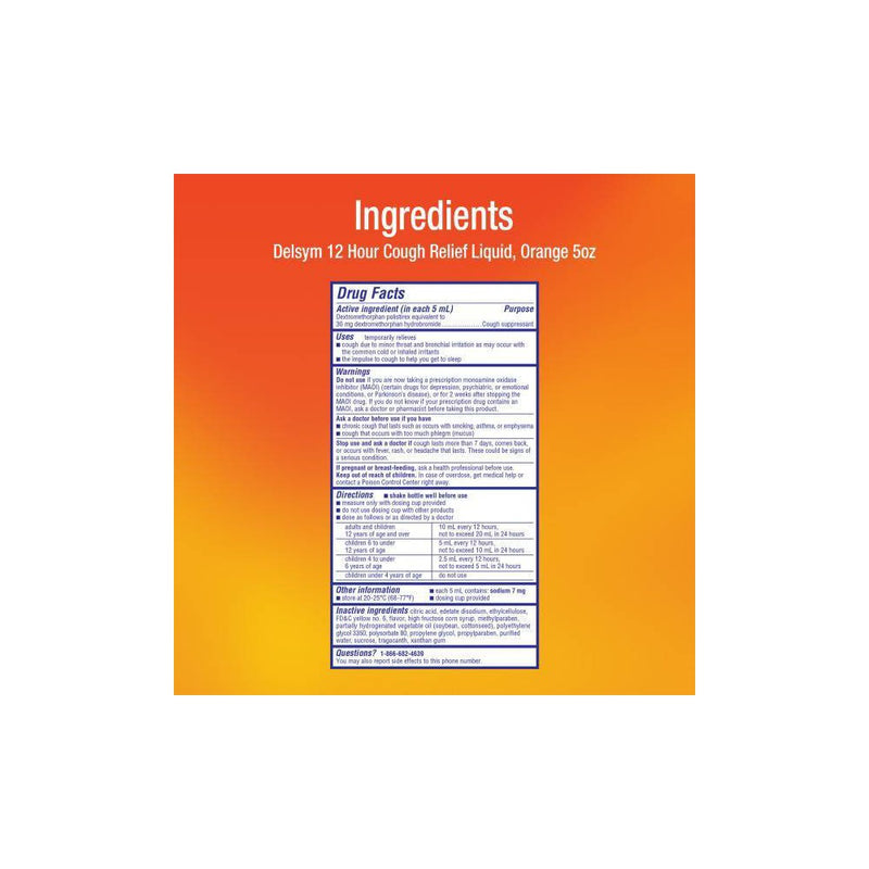 Delsym Adult Cough Relief Liquid - Orange - 5oz