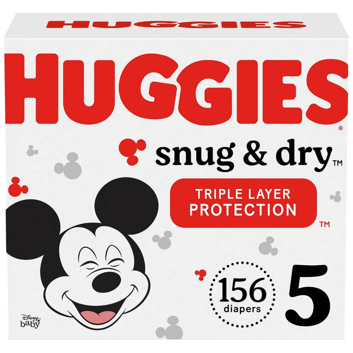 Huggies Snug & Dry Baby Disposable Diapers - Size 5 - 156ct