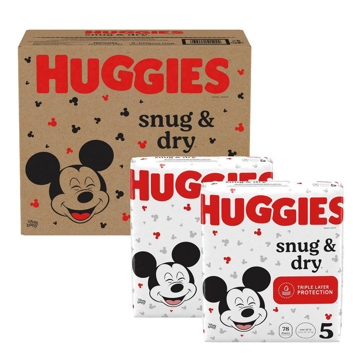 Huggies Snug & Dry Baby Disposable Diapers - Size 5 - 156ct