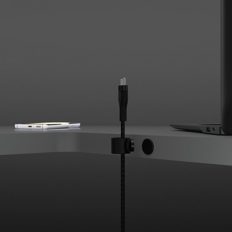 Belkin BoostCharge Pro Flex USB-C Cable with USB-C Connector 6' 6" Cable + Strap - Slate