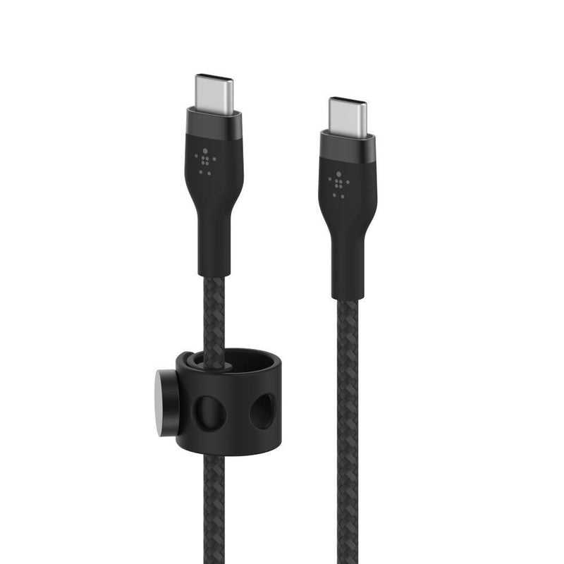 Belkin BoostCharge Pro Flex USB-C Cable with USB-C Connector 6' 6" Cable + Strap - Slate