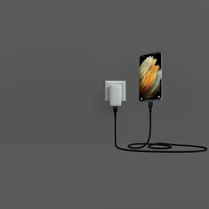 Belkin BoostCharge Pro Flex USB-C Cable with USB-C Connector 6' 6" Cable + Strap - Slate