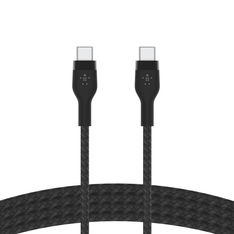 Belkin BoostCharge Pro Flex USB-C Cable with USB-C Connector 6' 6" Cable + Strap - Slate