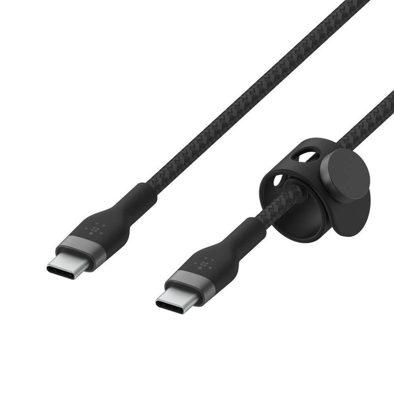 Belkin BoostCharge Pro Flex USB-C Cable with USB-C Connector 6' 6" Cable + Strap - Slate