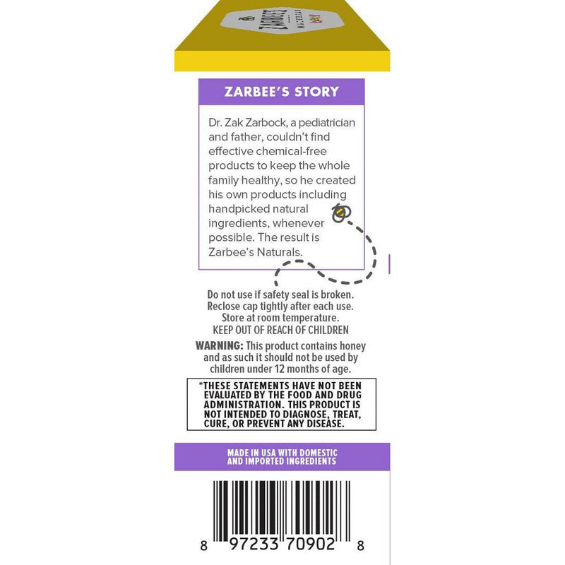 Zarbee's Naturals Baby Cough + Immune Liquid with Honey - Cherry - 2 fl oz