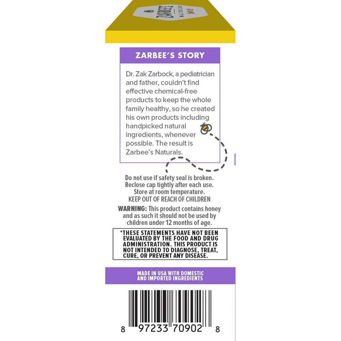 Zarbee's Naturals Baby Cough + Immune Liquid with Honey - Cherry - 2 fl oz