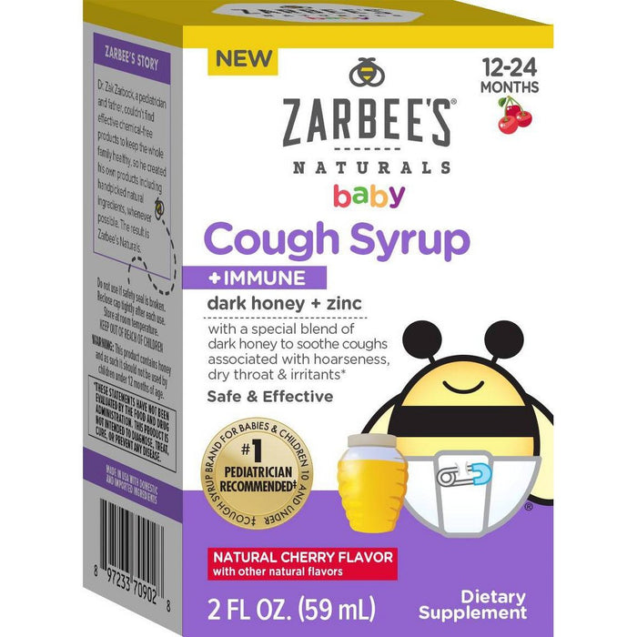 Zarbee's Naturals Baby Cough + Immune Liquid with Honey - Cherry - 2 fl oz