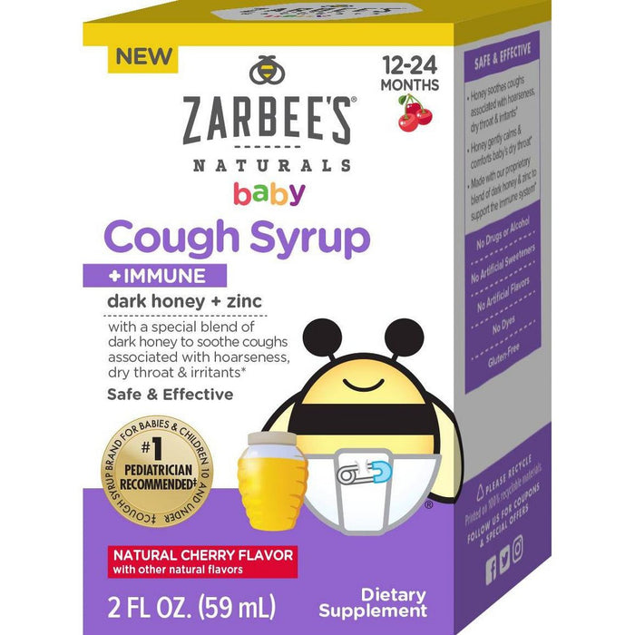 Zarbee's Naturals Baby Cough + Immune Liquid with Honey - Cherry - 2 fl oz