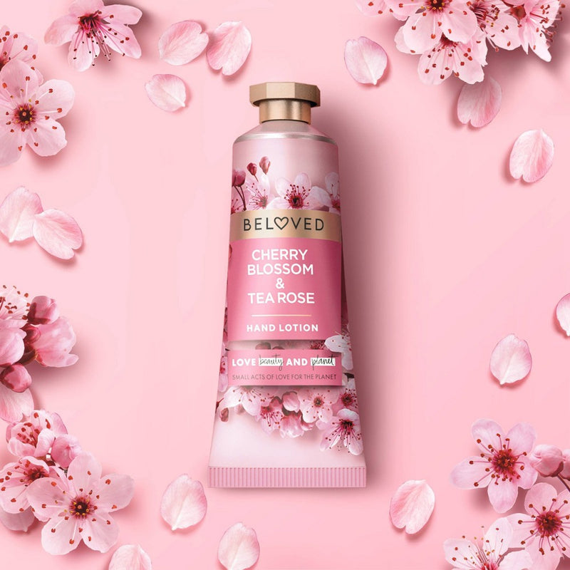 Beloved Cherry Blossom & Tea Rose Hand Cream Lotion - 1 fl oz