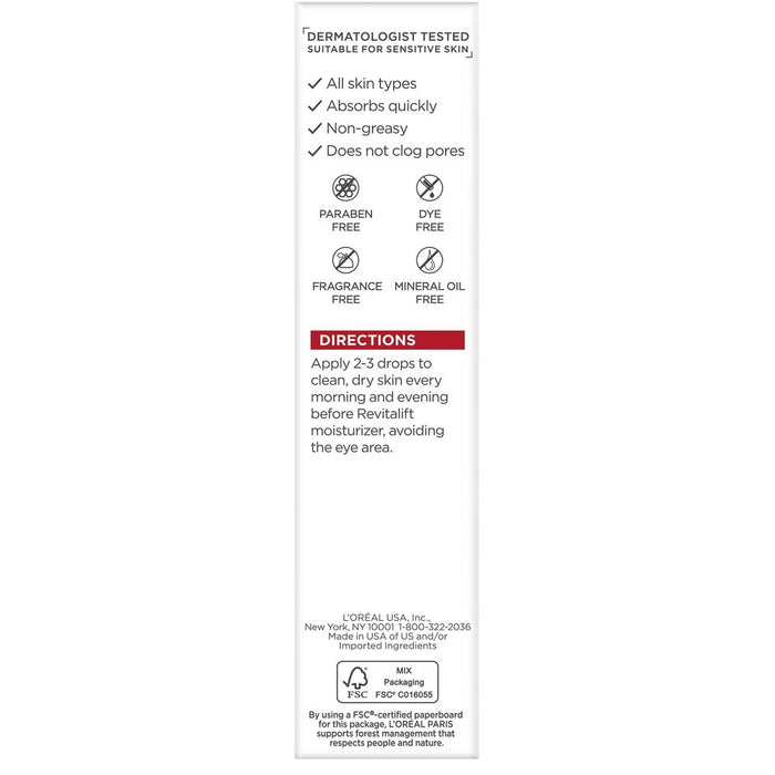 L'Oreal Paris Revitalift Derm Intensives Hyaluronic Acid Serum - 1 fl oz
