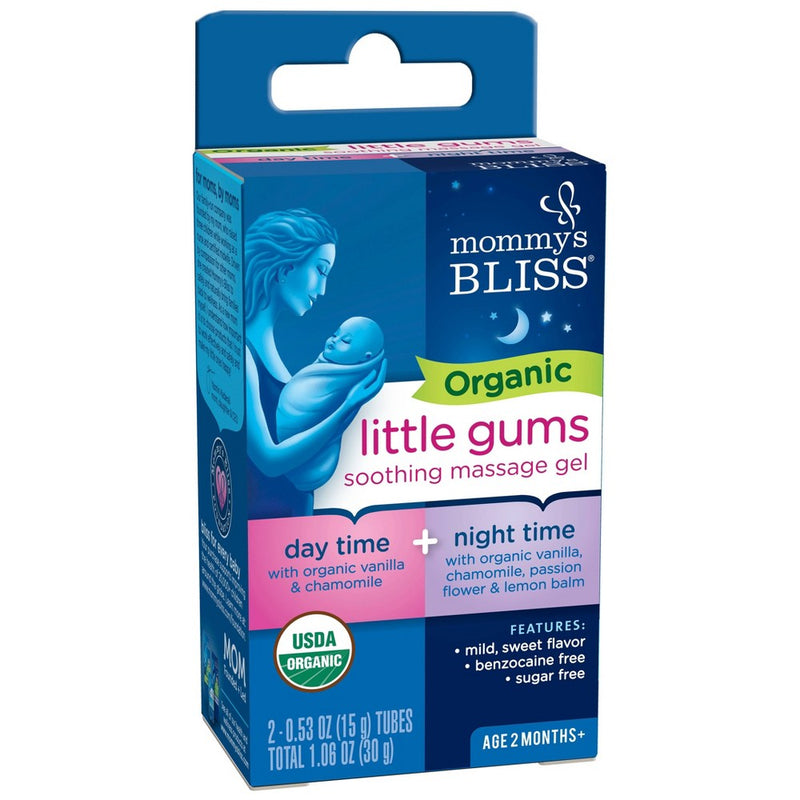 Mommy's Bliss Organic Little Gums Soothing Massage Gel Day & Night Combo - 2ct/1.06oz
