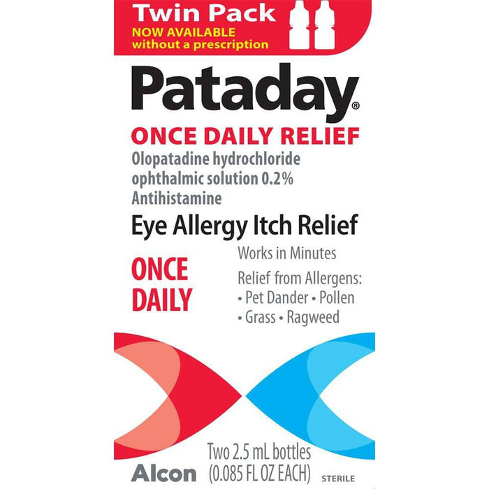Pataday Once Daily Eye Allergy Itch Relief Twin Pack Drops - 2pk EXP 05/2023