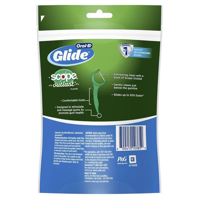 Oral-B Glide with Scope Outlast Dental Floss Picks - Mint - 150ct