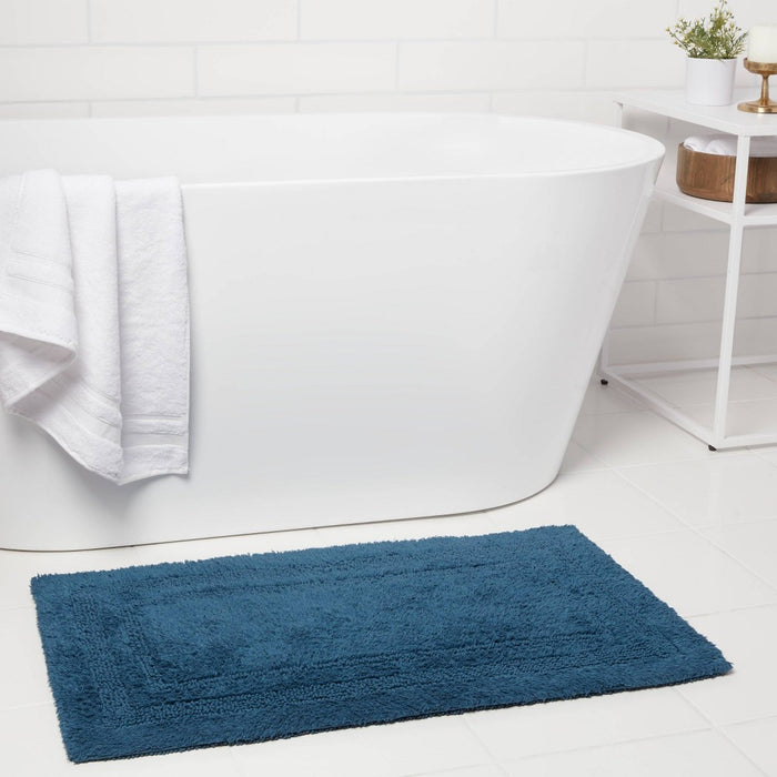 20"x34" Performance Cotton Reversible Bath Rug Teal - Threshold™