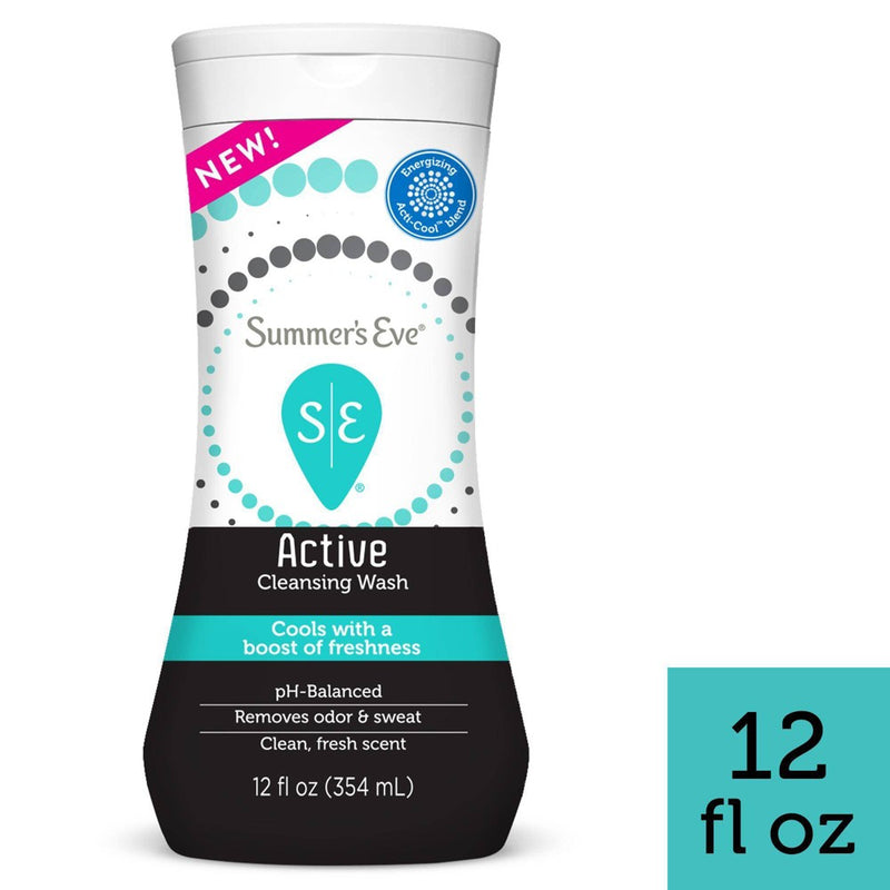 Summer's Eve Active Feminine Cleansing Wash, Cooling & Refreshing - 12 fl oz