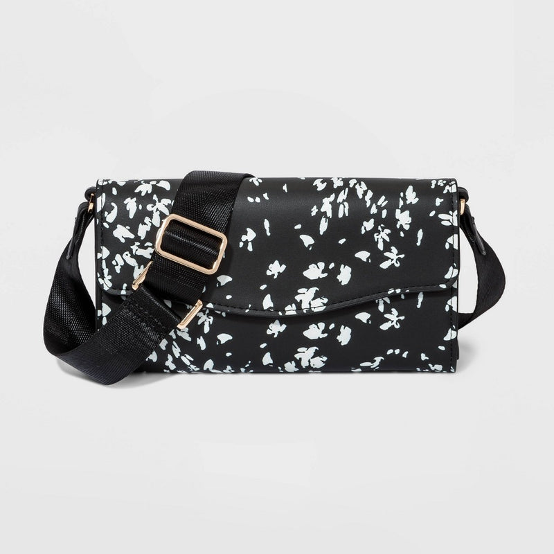 Floral Print Flap Crossbody Bag - A New Day™