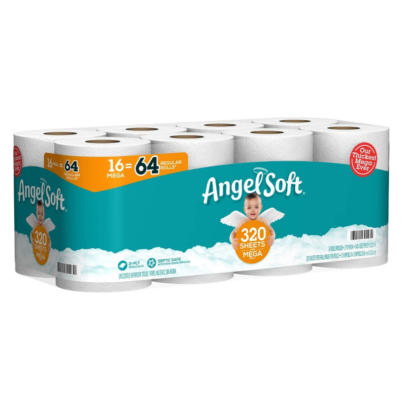 Angel Soft Toilet Paper - 16 Mega Rolls