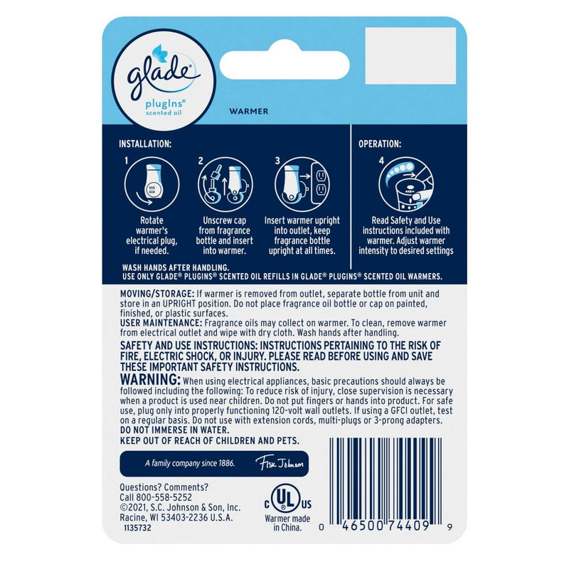 Glade PlugIns Scented Oil Air Freshener Warmer - 1ct