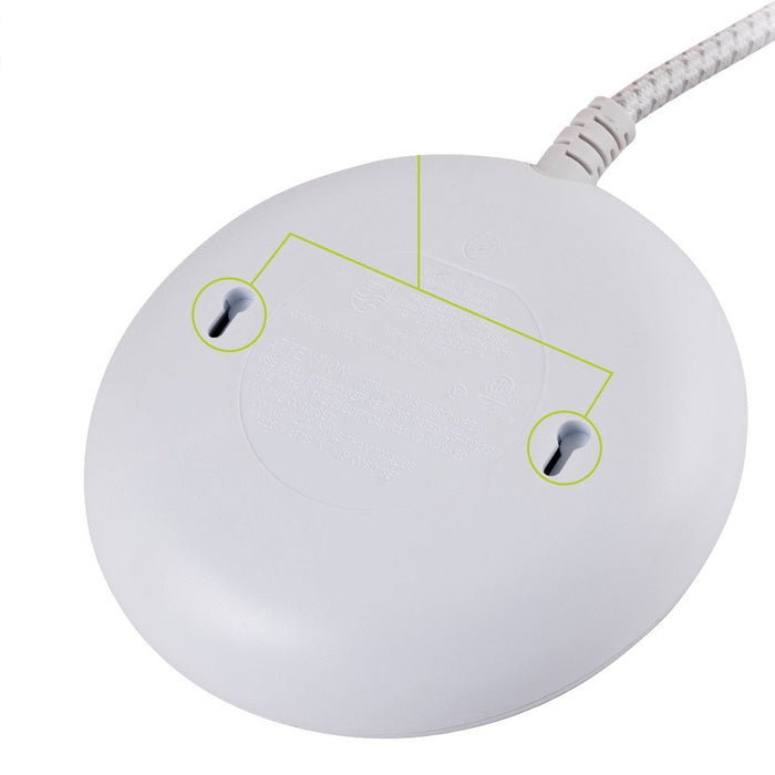 Philips 3-Outlet 450J Surge Protector Orb with 2USB Charging, 8' Braided Cord - White